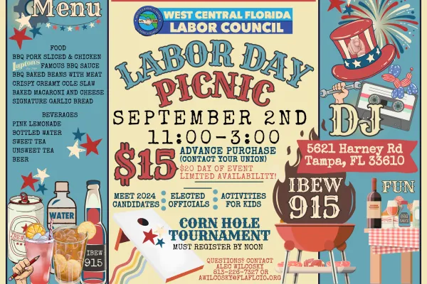 Colorful Labor Day Picnic Flyer