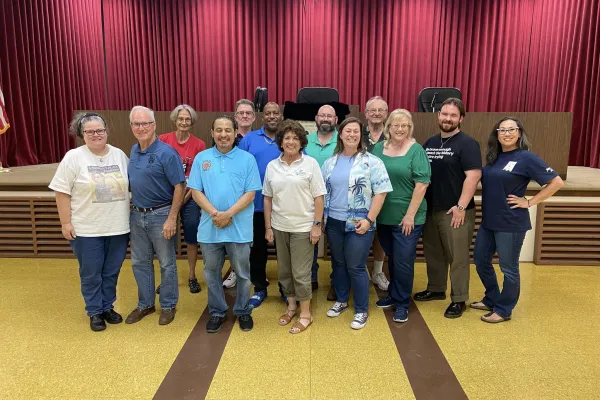 Group of union members just after being sworn in as Executive Board members