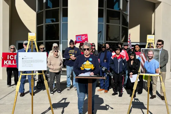 Carol White at press Conference