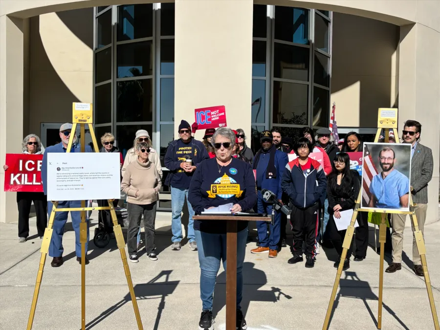 Carol White at press Conference